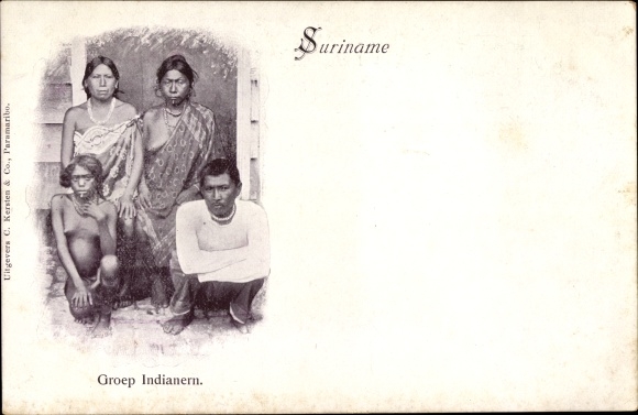 Postcard Suriname, aborigines