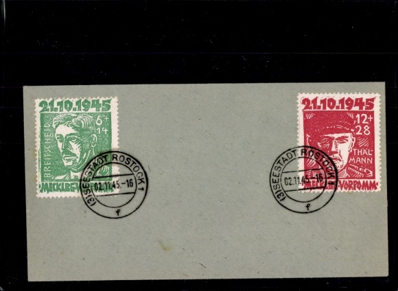 Michel No. 20, 22 on blank cover, certified Kramp BPP