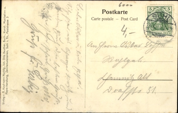 Postcard Suhl in Thuringia, partial view, churches