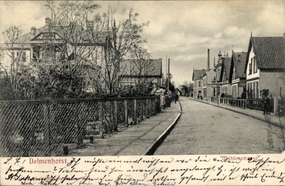 Postcard Delmenhorst in Oldenburg, Mühlenstraße