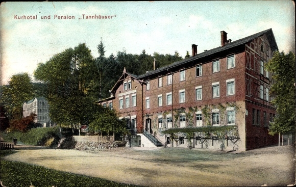 Postcard Thal Ruhla in Thuringia, Kurhotel and Pension Tannhäuser