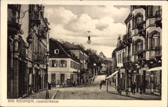 Postcard Bad Kissingen Lower Franconia Bavaria, lot in Ludwigstraße