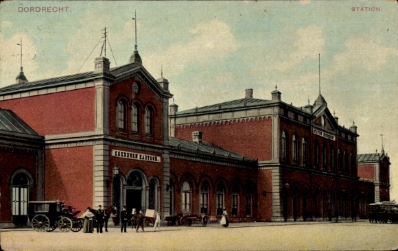 Ansichtkaart Dordrecht Zuid-Holland Nederland, treinstation