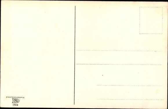 Ansichtkaart Italië, fotochromie, Nenke en Ostermaier 1824, vissersboten
