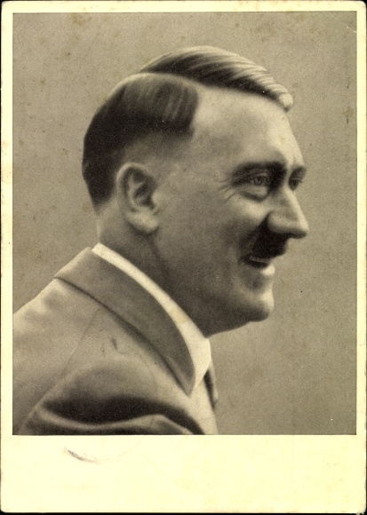Postcard Führer and Reich Chancellor Adolf Hitler, portrait, Men of the Time No. 92