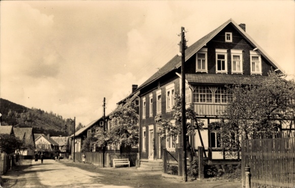 Postcard Schönbrunn Schleusegrund in the Thuringian Forest, Eisfelder Straße