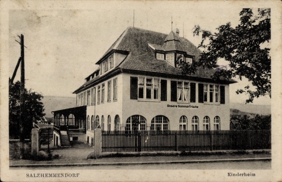 Postcard Salzhemmendorf Lower Saxony, Children's Home