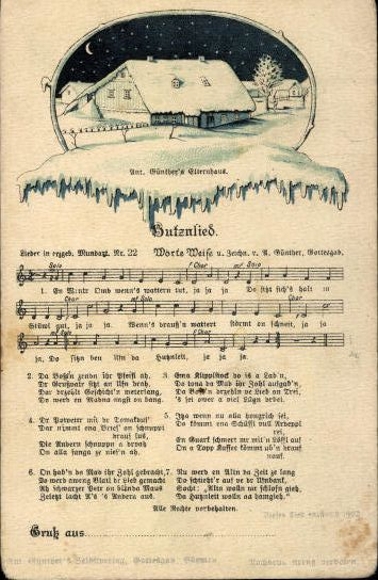 30 song cards, Anton Günther