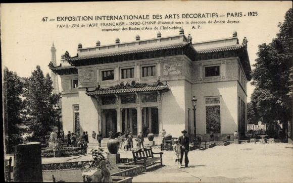 Postcard Paris, Exhibition of Decorative Arts 1925, Pavilion French Asia