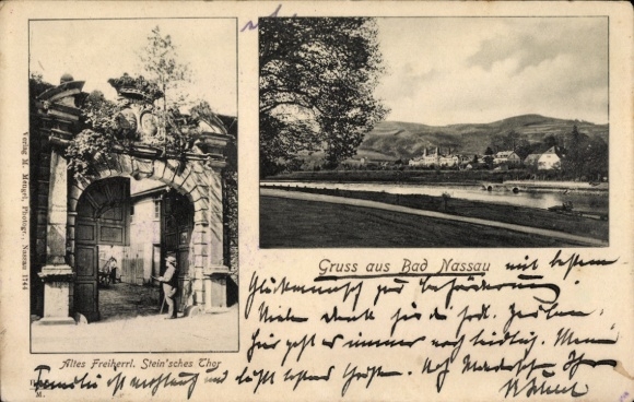 Bad Nassau an der Lahn, general view, Baronial Stein Gate