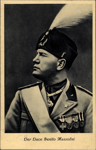 Ak Duce Benito Mussolini, Portrait, Orden