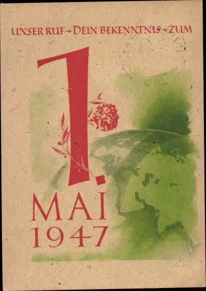 PC Leipzig in Saxony, our reputation, your commitment to May 1, 1947, commemorative card