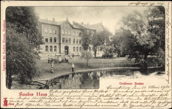 Postcard Hamburg Horn, The Rough House, Golden Floor, Fire Department