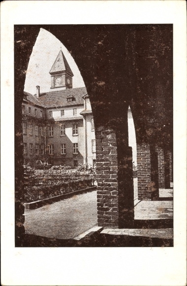 Postcard Börgermoor Surwold Emsland, cloister passage, Johannesburg monastery
