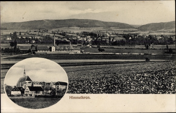 Ak Himmelkron in Opper-Franken, panorama, kerk