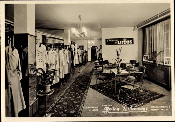 PC Hamburg Mitte Altstadt, sales office and warehouse Freitag, Mönckebergstraße 3, Mäntel