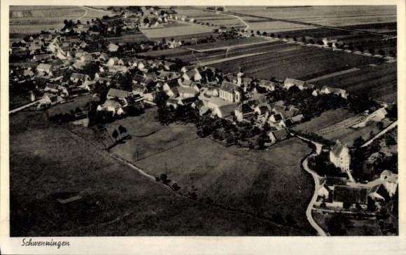 Postcard Schwenningen an der Donau Swabia, aerial photograph