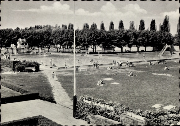 Postcard Leverkusen in North Rhine-Westphalia, outdoor pool