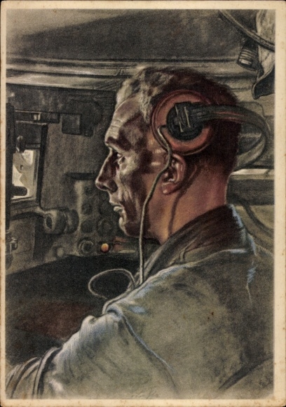 Artist Postcard Willrich, Wolfgang, tank driver, Wehrmacht, VDA