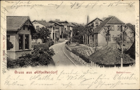 Ak Altheikendorf Heikendorf aan de Kieler Fjord, Hafenstrasse