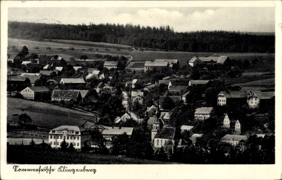 Postcard Klingenberg in the Ore Mountains Saxony, general view of the village