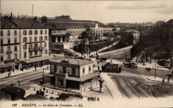 Postcard Genève Geneva City, La Gare de Cornavin