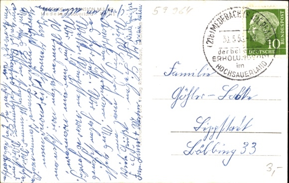 Postcard Medebach in Sauerland, Forsthaus Kaltenscheid