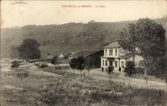 Ak Nanteuil sur Marne Seine et Marne, Bahnhof