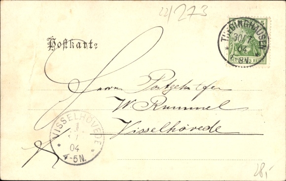 Postcard Thedinghausen in Lower Saxony, Hotel Meyerholz, Erbhof, Duke Wilhelm Monument