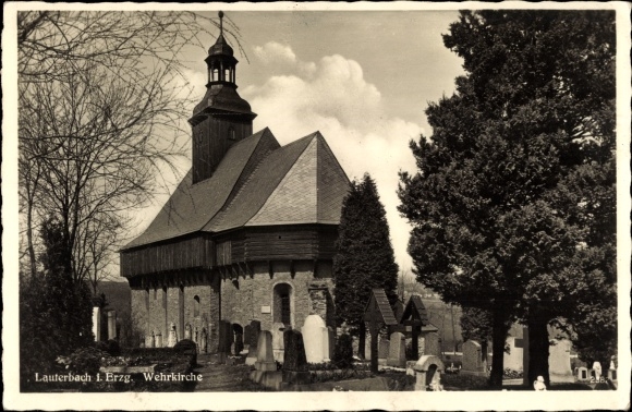 PC Lauterbach Marienberg in the Ore Mountains, fortified church, cemetery