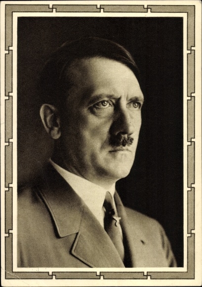 Ganzsachen Ak Führer und Reichskanzler Adolf Hitler, Portrait im Anzug