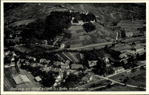 Postcard Ortenberg in Baden, Ortenberg Castle, aerial photograph