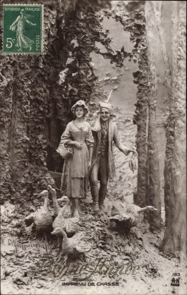 Artist PC Mastroianni, Domenico, Happy New Year, Hunter, Goose Shepherd, Allegory No. 183