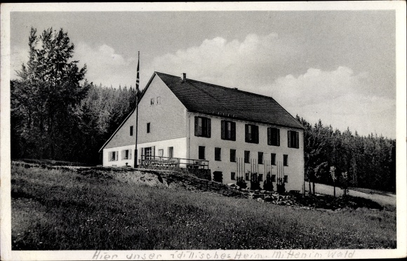 Postcard Geising Altenberg im Erzgebirge, Reinhard brothers house, border home of the King George school