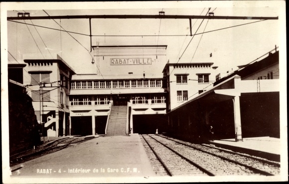 Postcard Rabat Morocco, Inside the Station