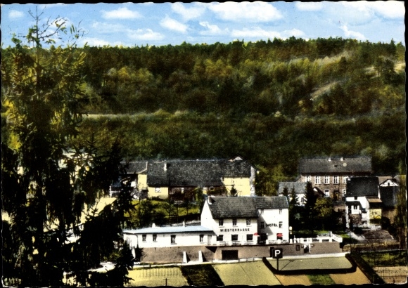 Ak Oberlahr in het Westerwald Rijnland-Palts, Hotel Wiedterrasse