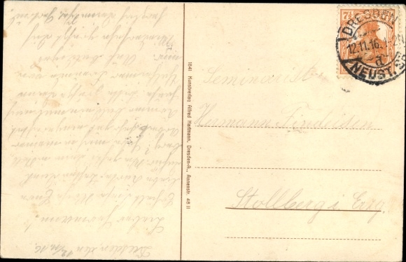 Postcard Dresden Strehlen, Friedrich August Seminar