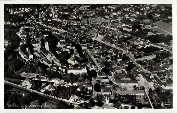 Ak Freising in Oberbayern, Fliegeraufnahme