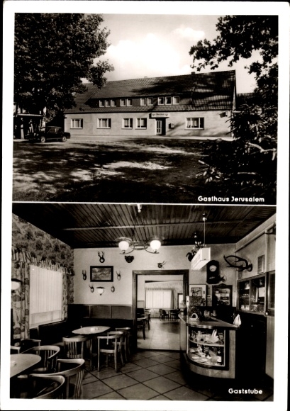 Postcard Blender in Lower Saxony, Jägerheim Jerusalem, inn, forest restaurant