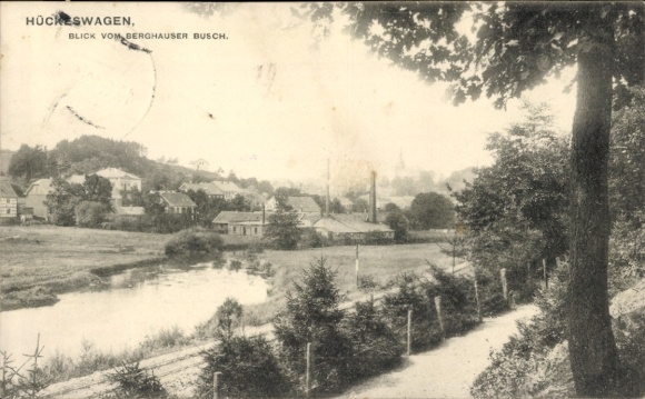 Postcard Hückeswagen in the Oberbergischer Kreis, partial view, view from Berghauser Busch