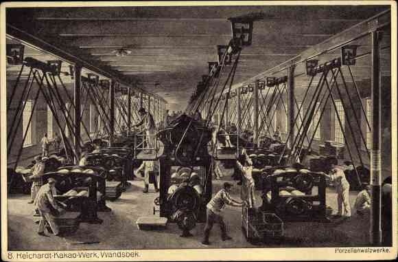 PC Hamburg Wandsbek, Reichardt cocoa factory, porcelain rolling mills, workers