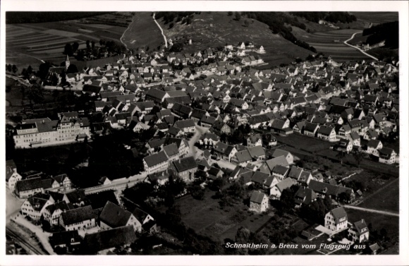 Postcard Schnaitheim Heidenheim an der Brenz, aerial photograph