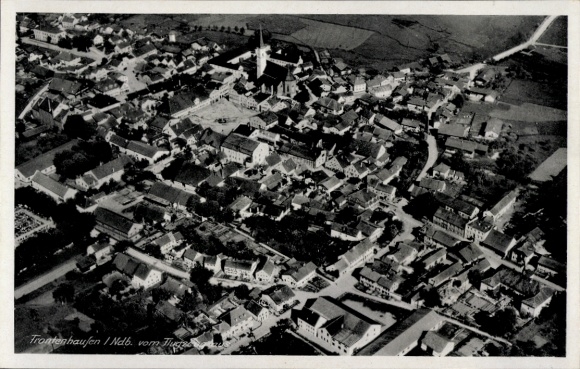 Postcard Frontenhausen in Lower Bavaria, aerial photo