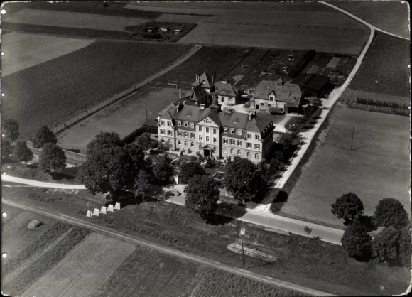 Postcard Schorndorf in the Remstal Württemberg, The picture shows an aerial photograph of the Adelberg Monastery in...
