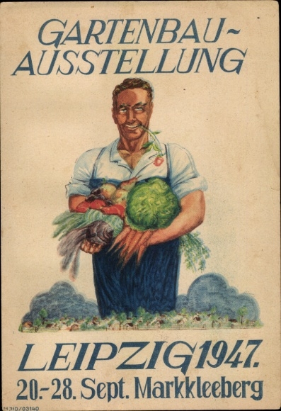 Postcard Markkleeberg in Saxony, Horticultural Exhibition 1947