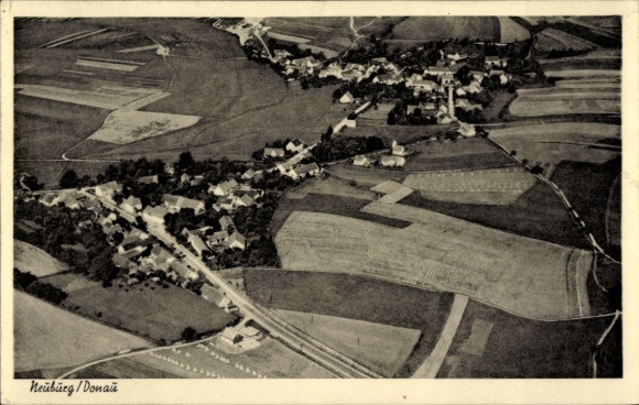Postcard Neuburg an der Donau Upper Bavaria, aerial photograph