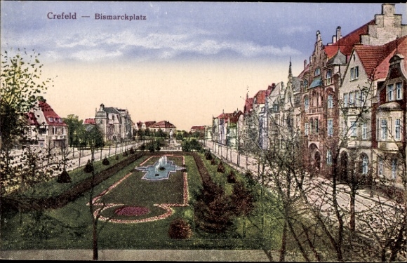 Ak Krefeld am Niederrhein, Bismarckplatz
