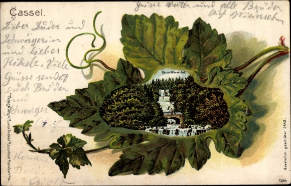 Ivy Chromo-Litho Kassel in Hesse, New Waterfall