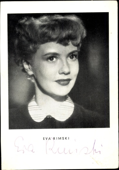 Ak Schauspielerin Eva Rimski, Portrait, Autogramm