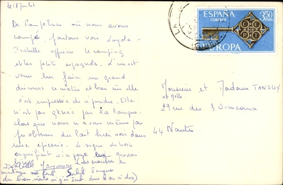 Postcard Loyola Baskenland Spanien, Loyola Shrine, Partial View and Station
